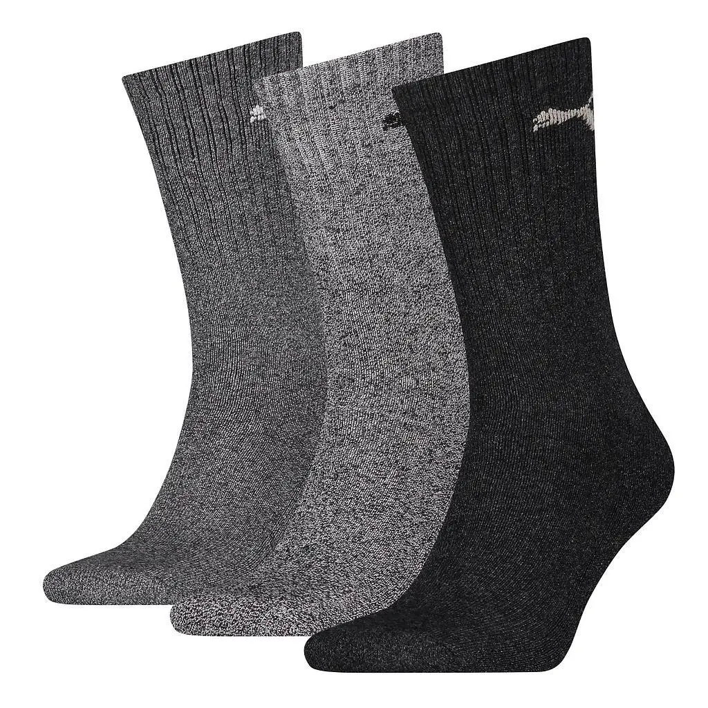 Puma Unisex Gris Football Socks Sports Crew (X3)