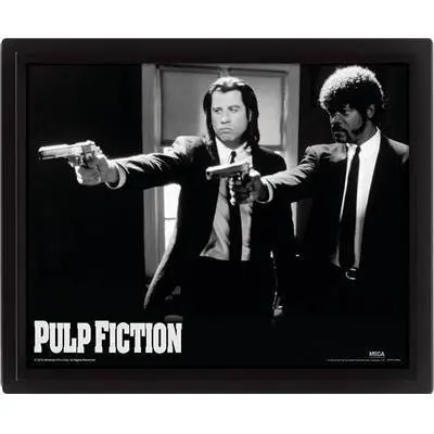 5050293956930 - 3D-Lentikularrahmen Pulp Fiction Duo Guns