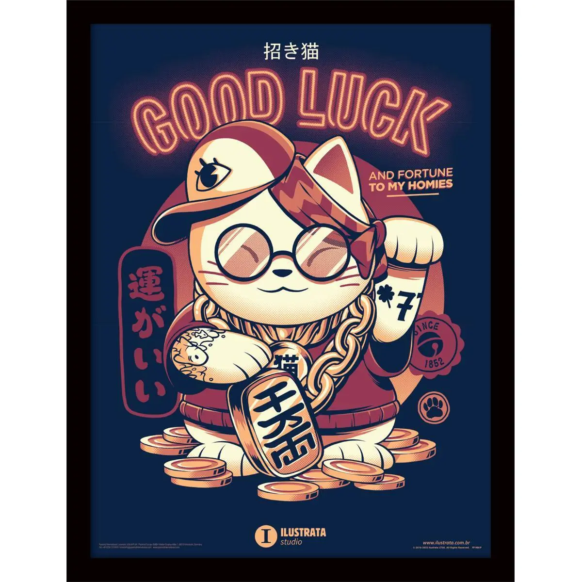 5050574051811 - Wanddekoration Lucky Cat