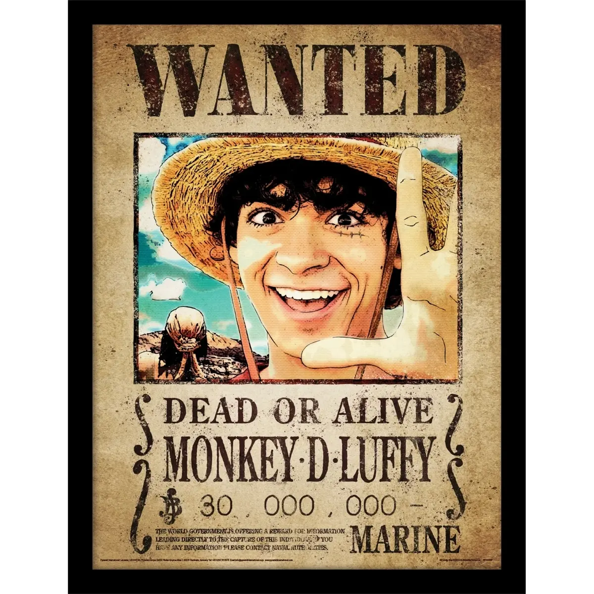 5050574055291 - Wanddekoration One Piece Luffy Wanted