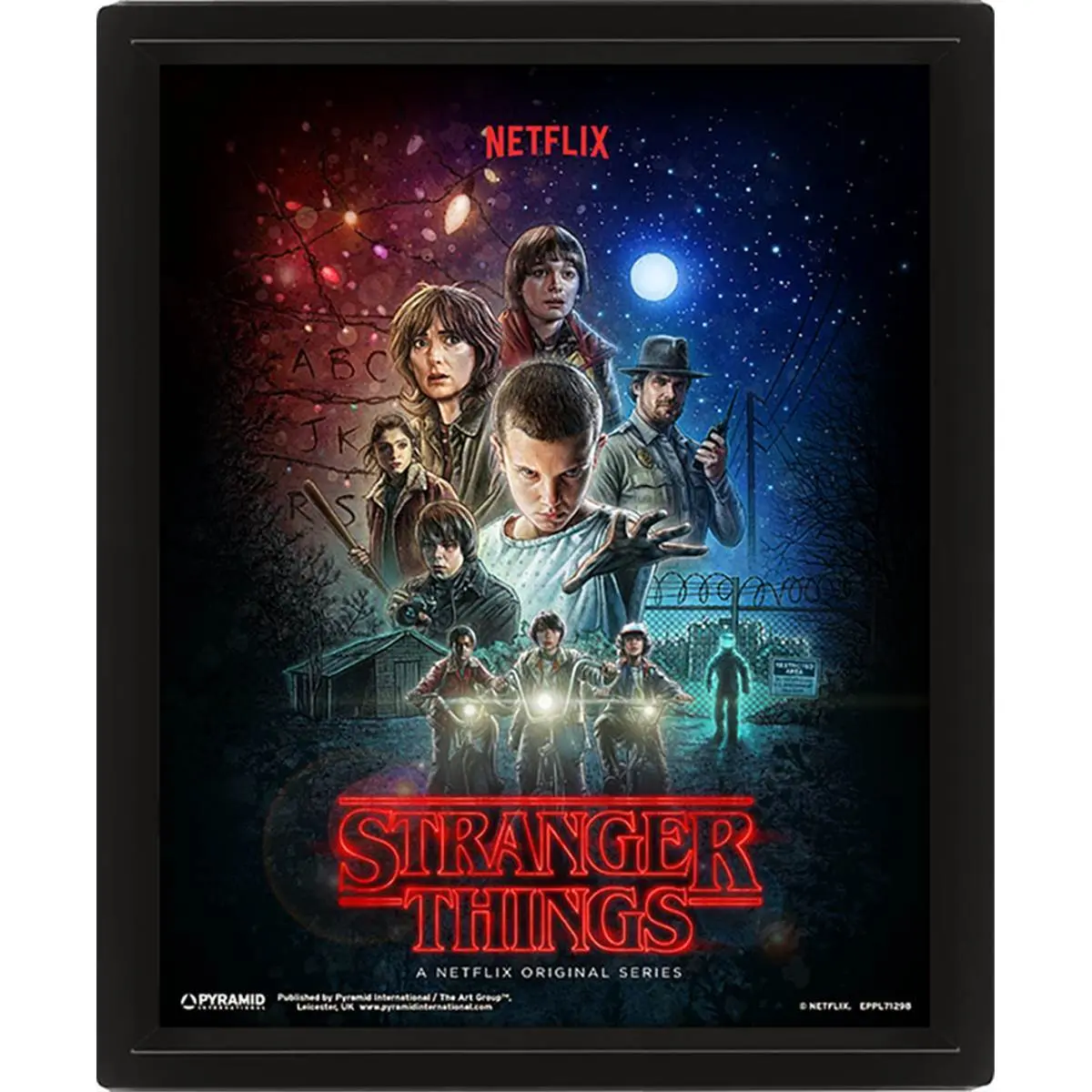 5051265828590 - Lentikularer 3d-Rahmen Stranger Things One Sheet