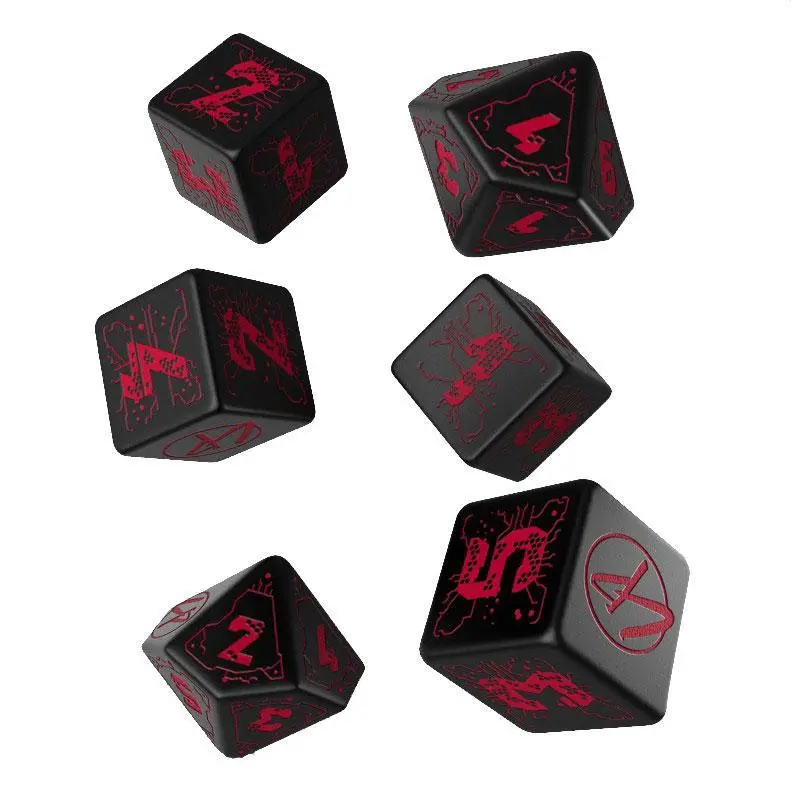 5907699495719 - Q-Workshop QWSSCPE06 - Cyberpunk Red Essential Dice Set (6)