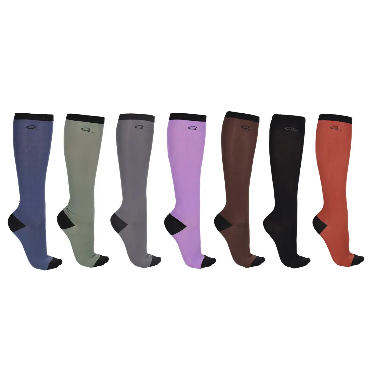 QHP - Kniekous Week Collection - Set van 7 Sokken - Mix Kleuren - Maat 39-42