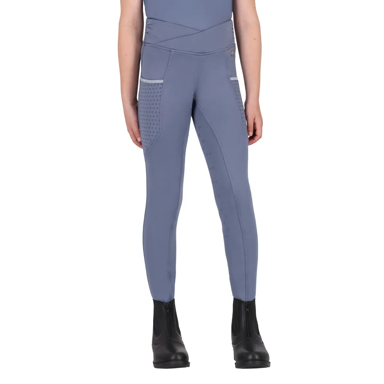Reitleggings mid grip, Mädchen QHP Aubree