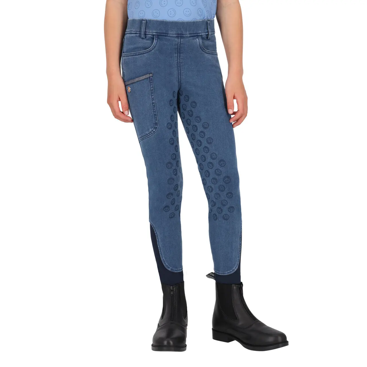 Reitleggings Full Grip, Mädchen QHP Aubree