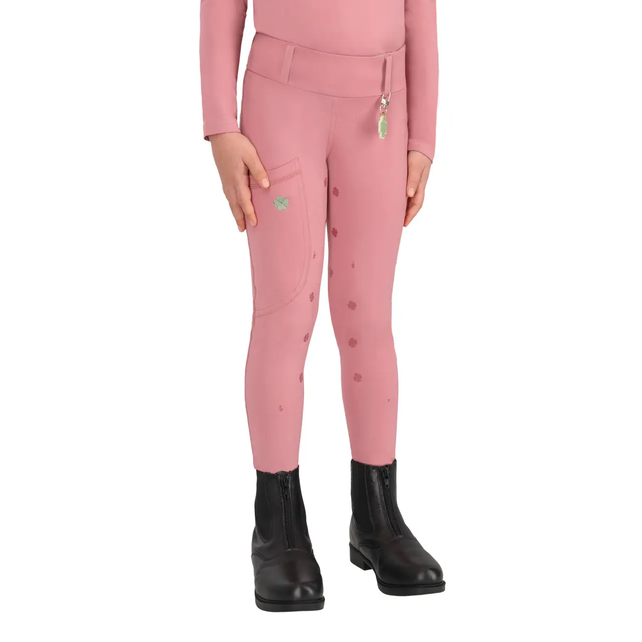 Reitleggings Full Grip, Mädchen QHP Lucky Start