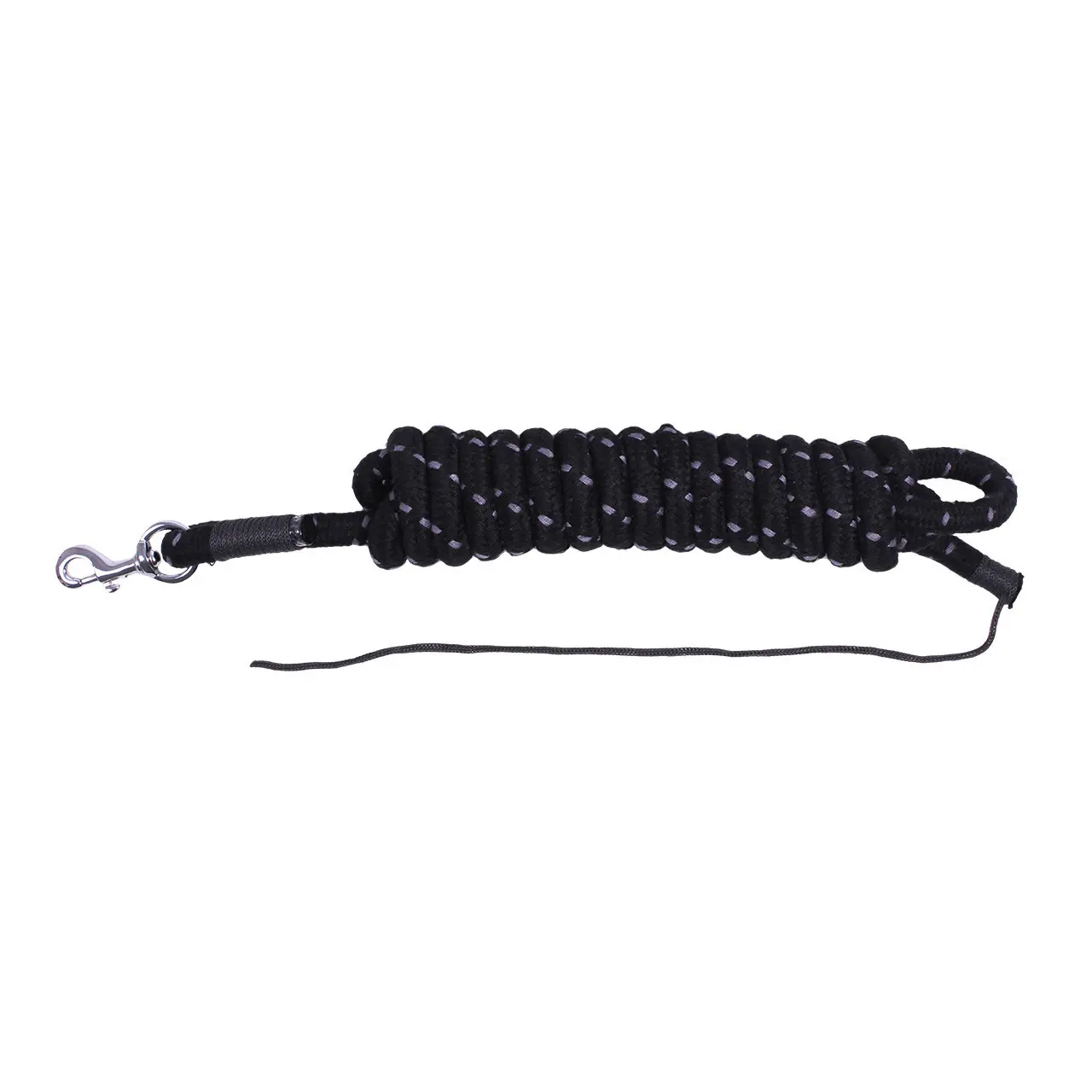 Qhp Noir Guide Lanyard For Horses 4,20 M