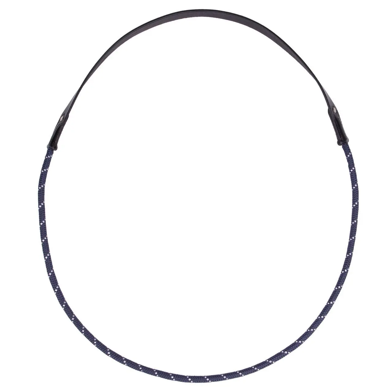 Qhp Bleu Leather Neck Rope For Horses