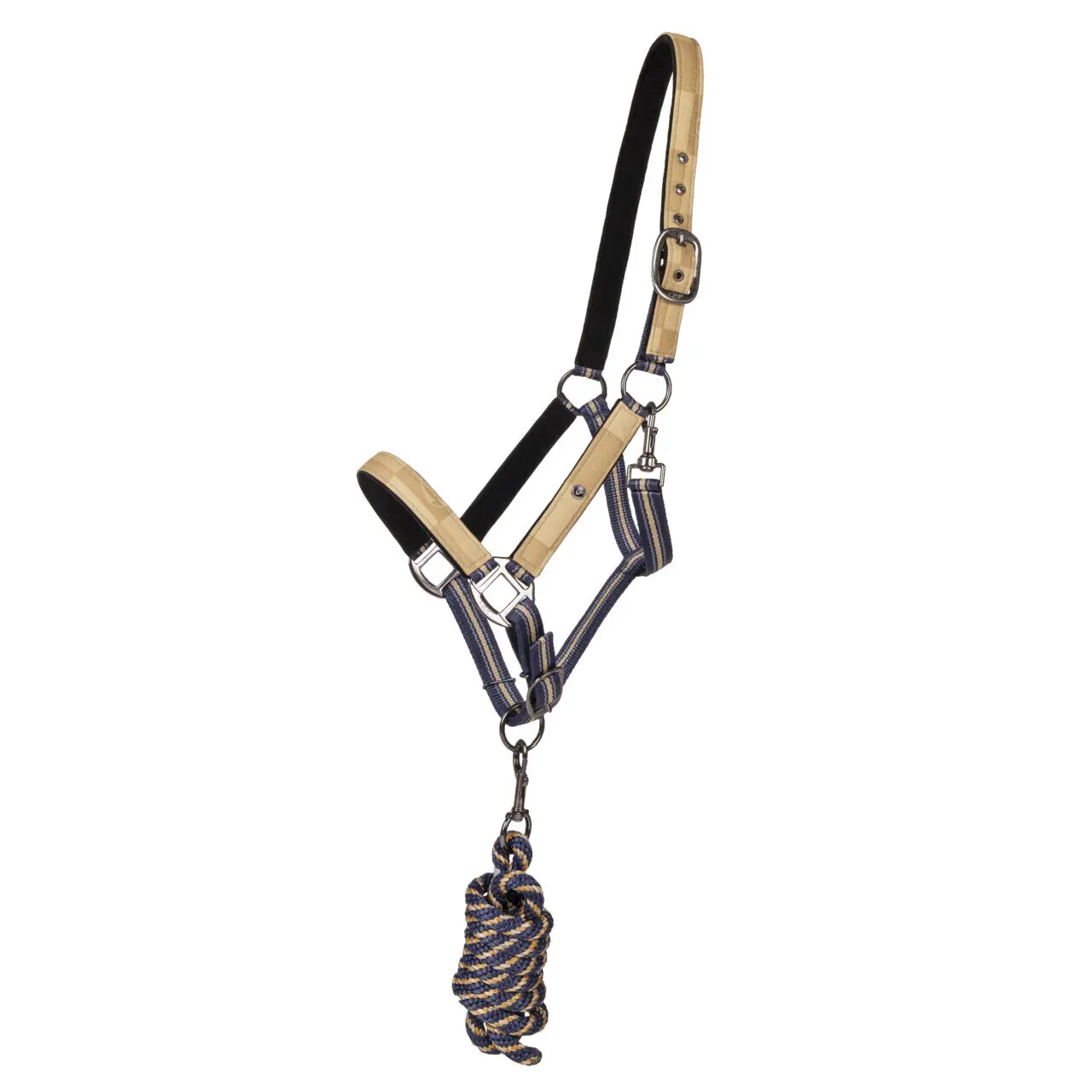Qhp Beige Duo Licol Et Longe Collection Pour Cheval