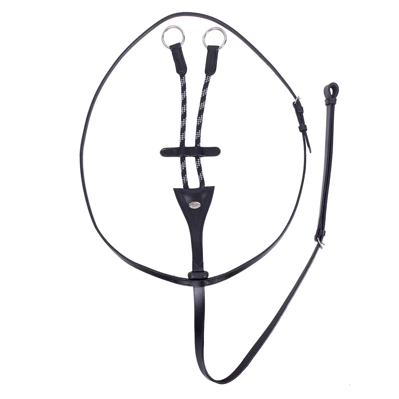 Qhp Noir Ring Martingaal Met Kraag