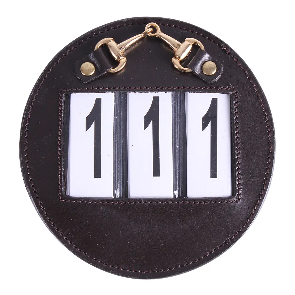 Qhp Marron Riding Number Holder Ricki