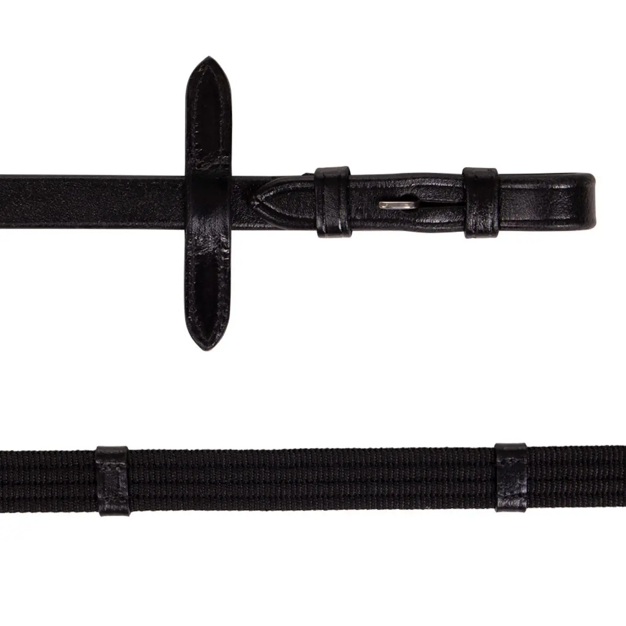 Qhp Noir Reins For Horses Web