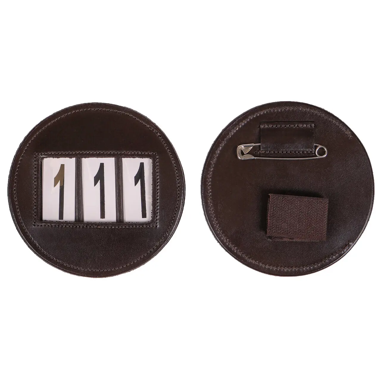 Qhp Marron Equestrian Number Holder Modeste Round