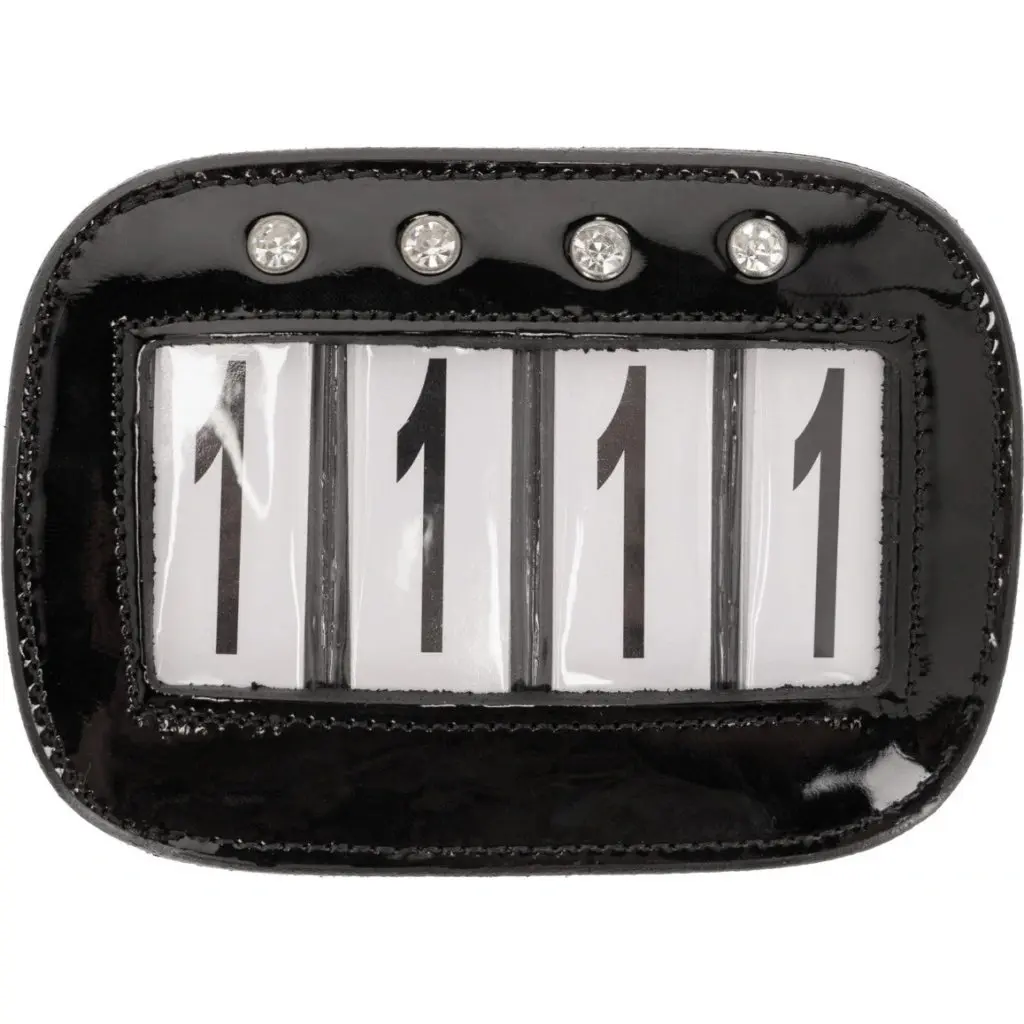 Qhp Noir Riding Number Holder Quatro (X2)