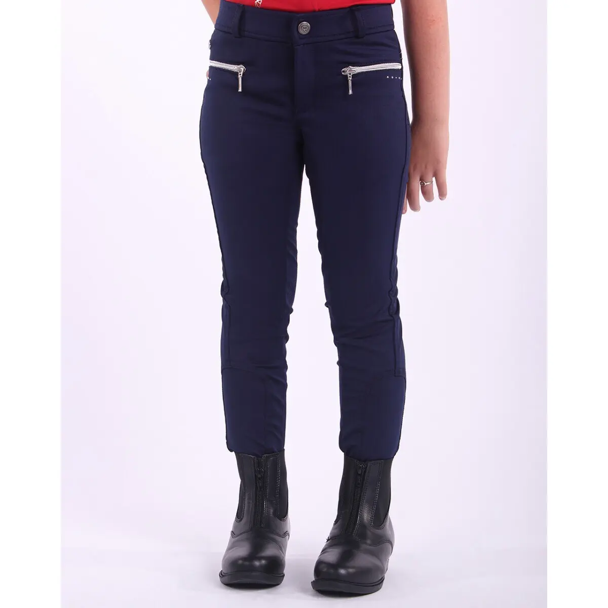 Comparer les prix de Pantalon équitation full grip fille QHP Tanya