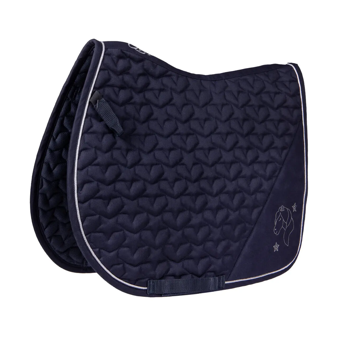 Qhp Bleu Dressage Saddle Pad Gwenn