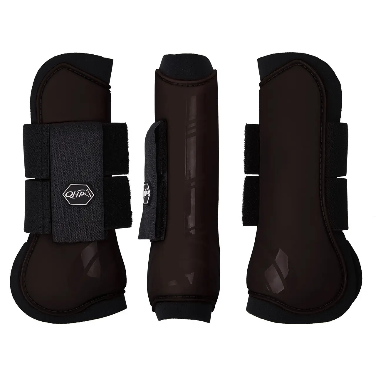 Qhp Marron Front Gaiters For Open Horses