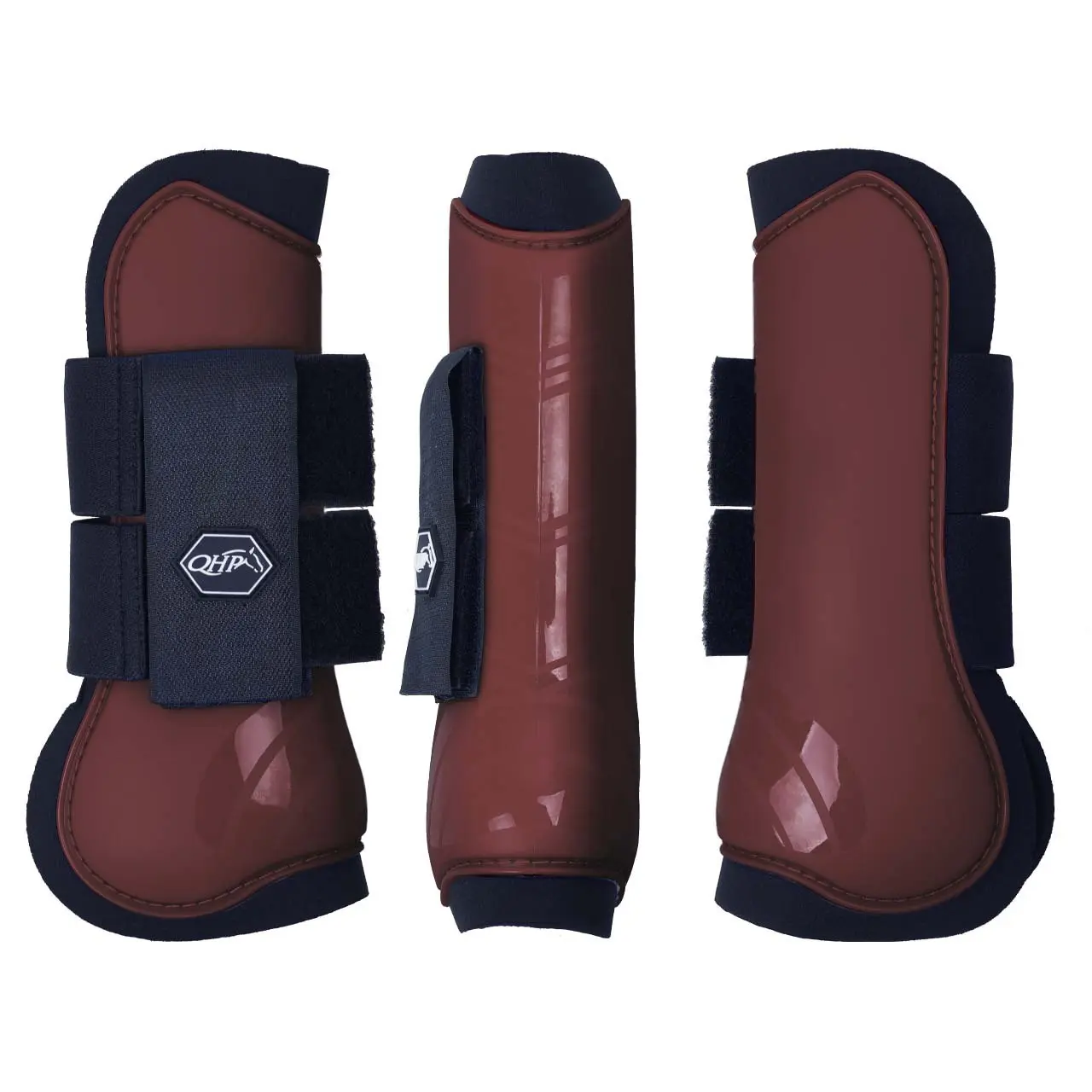 Qhp Rouge Front Gaiters For Open Horses