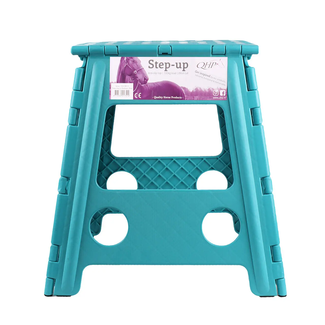 Qhp Turquoise Stool Step-Up