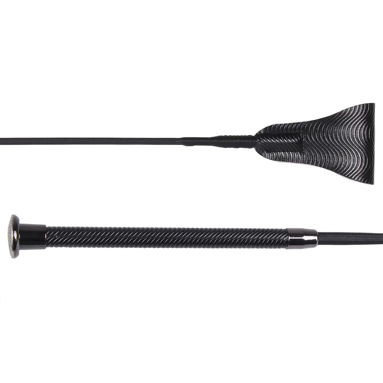 Qhp Noir Riding Whip Spiral