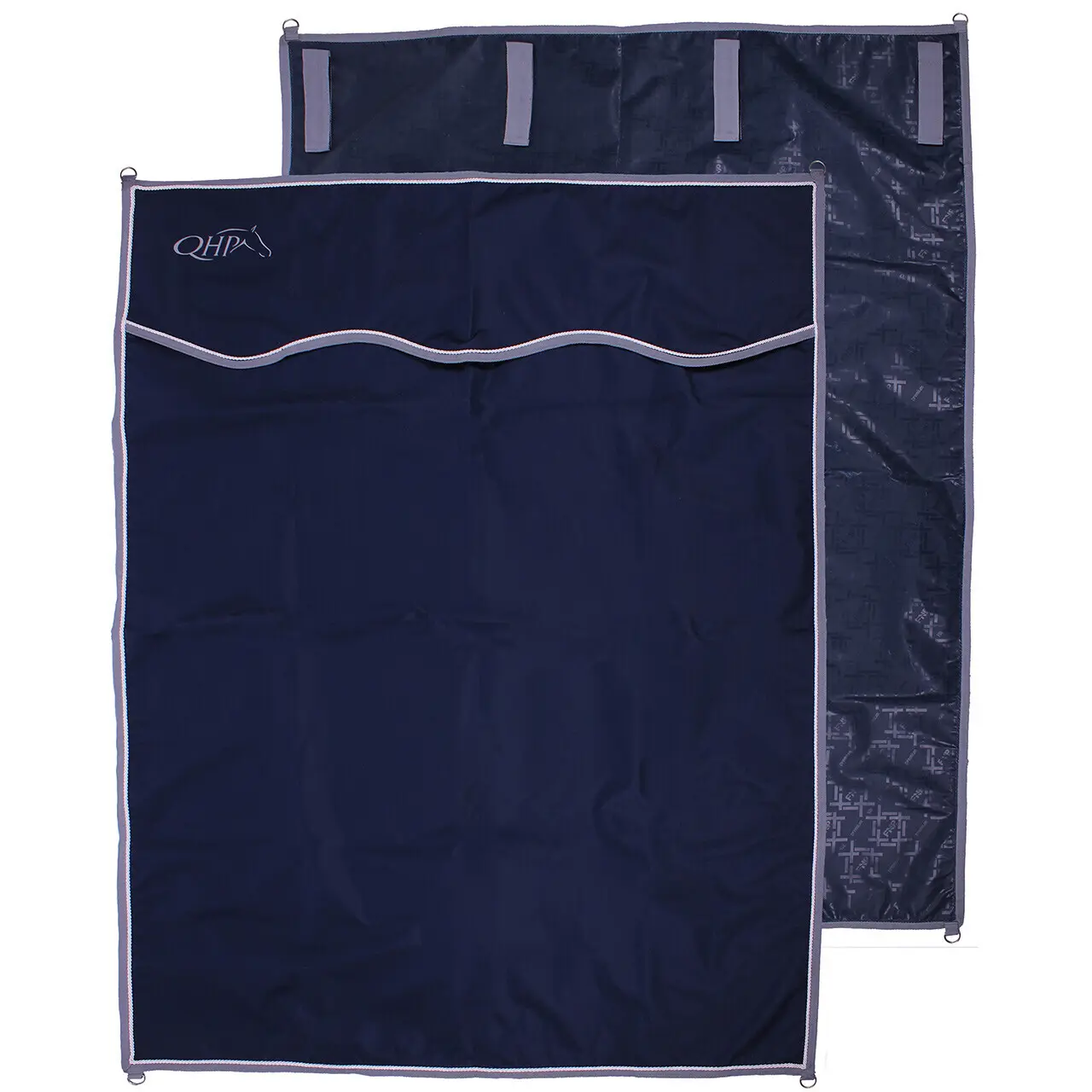 Qhp Bleu Stall Curtain