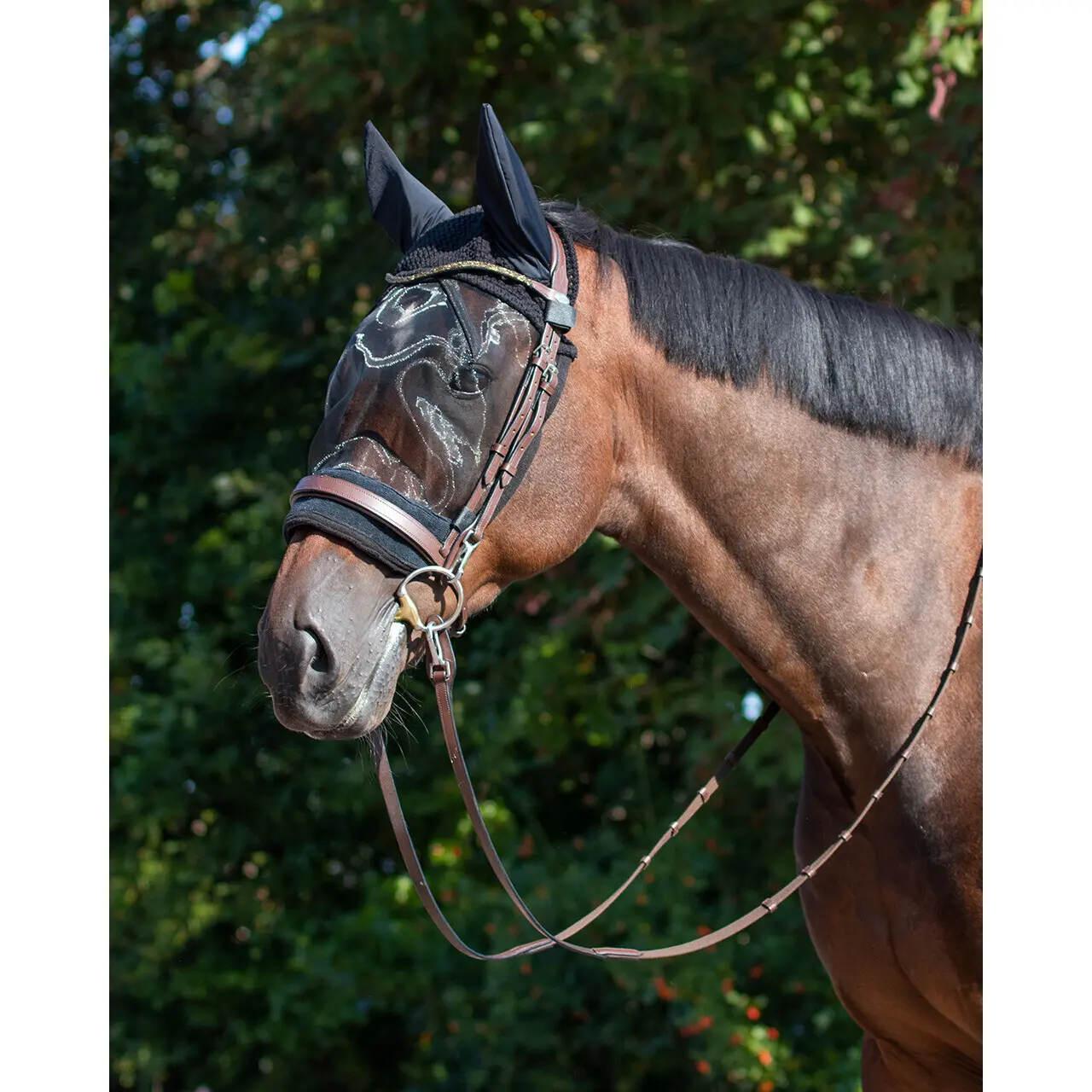 Qhp Noir Hat With Fly Mask