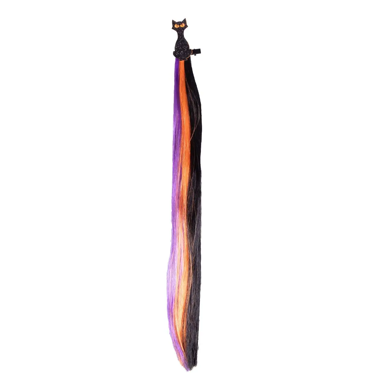 Qhp Noir Horse Hair Clip - Extension Halloween