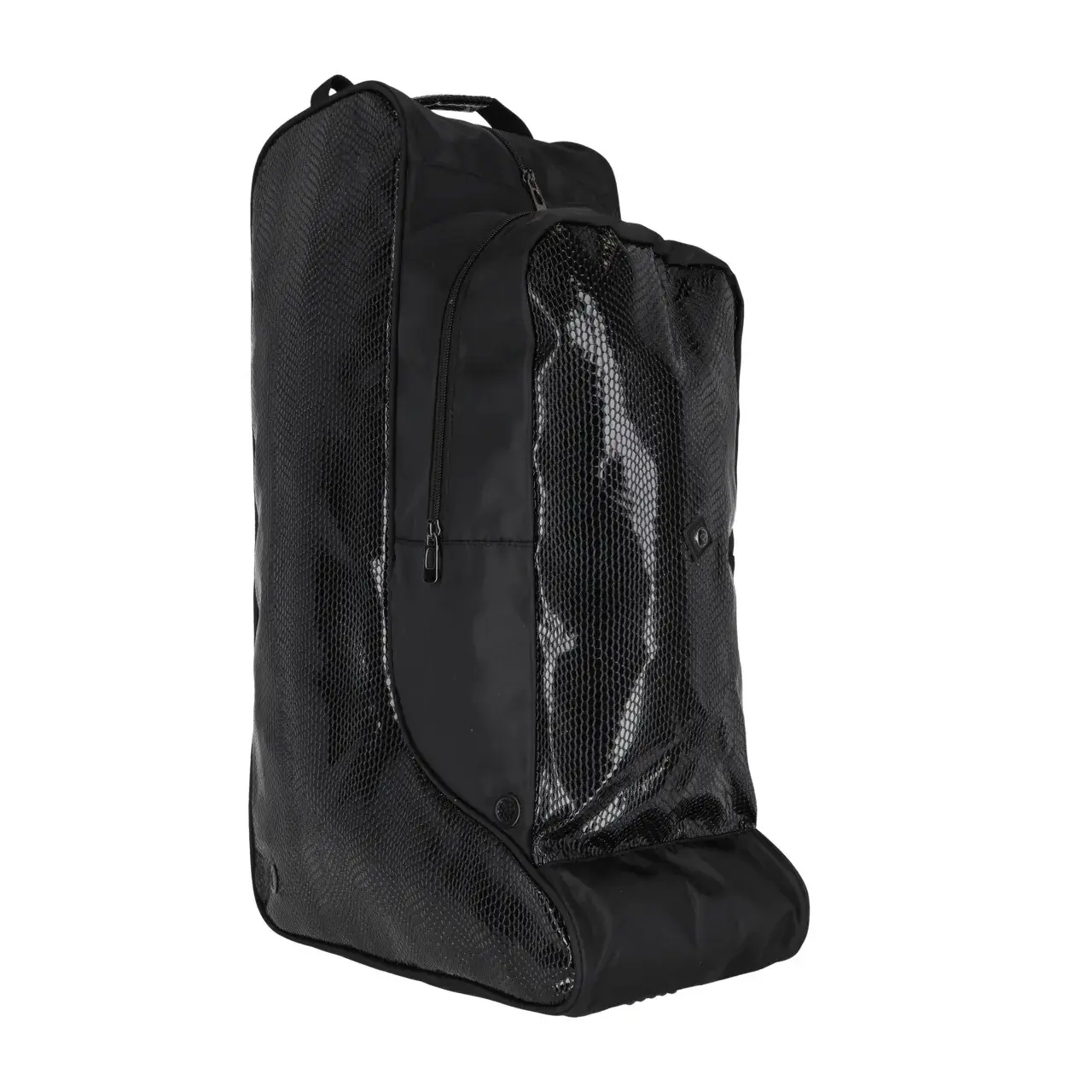 Qhp Noir Combined Riding Boot Bag And Helmet Bag Croco