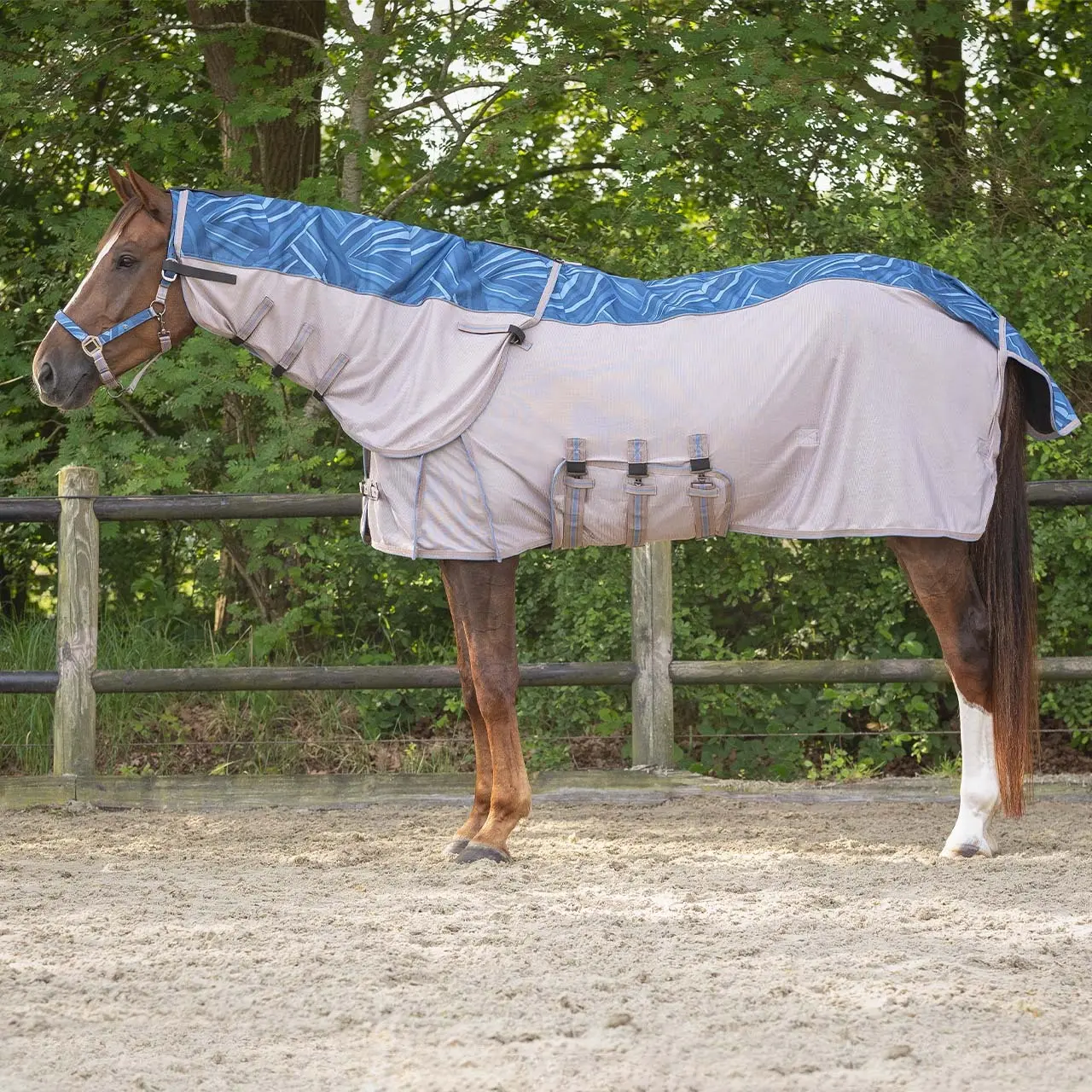 Fliegenabwehr-Shirt mit Hals für Pferde QHP