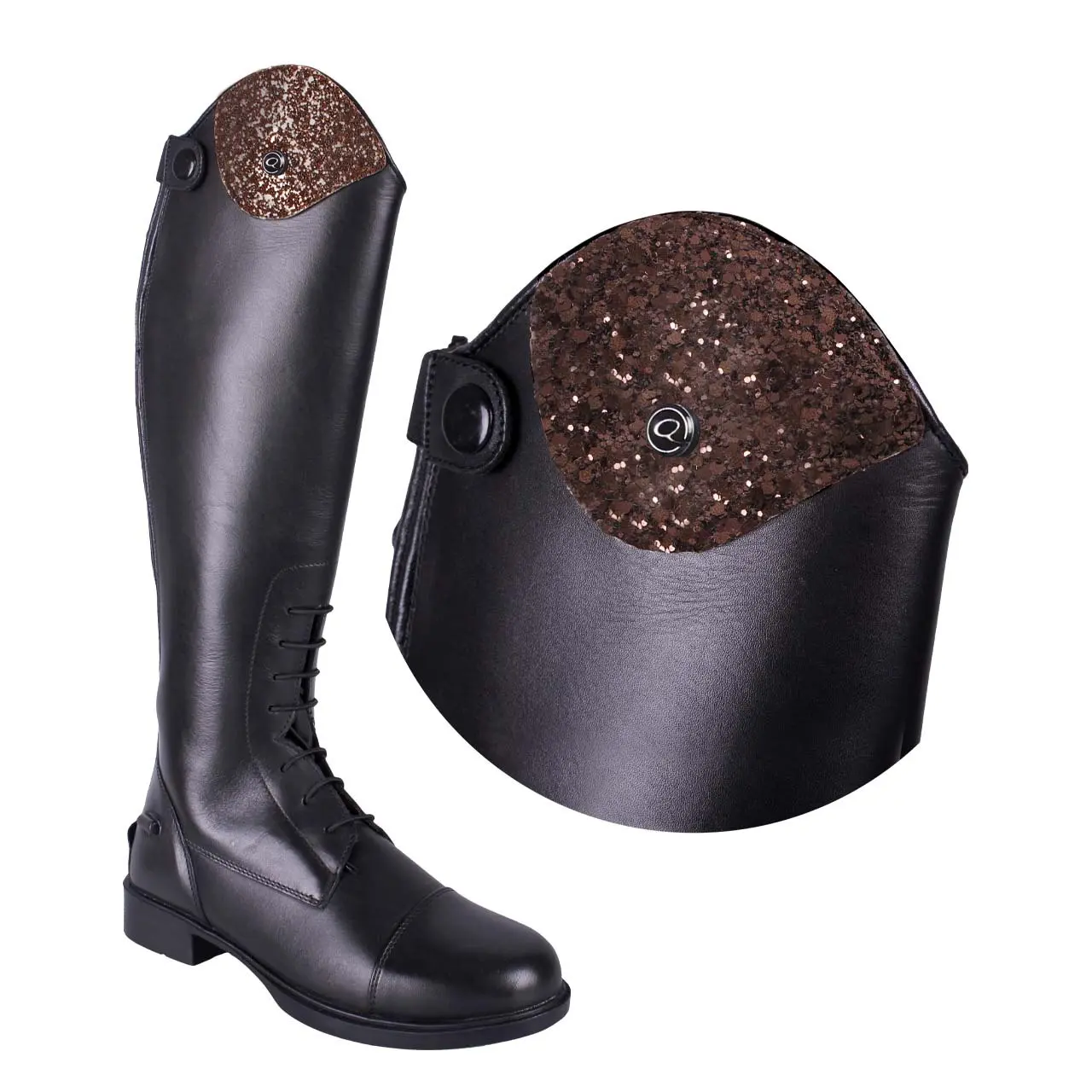 Qhp Noir Exchangeable Tops For Riding Boots Romy Sparkle