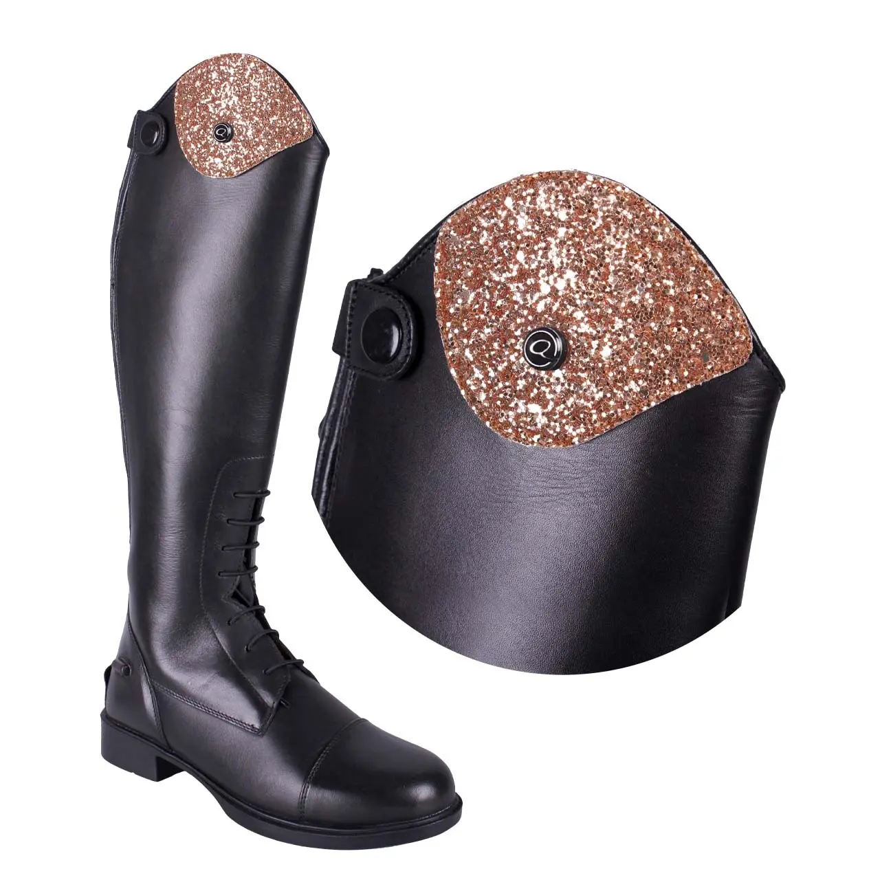 Qhp Rose Exchangeable Tops For Riding Boots Romy Sparkle