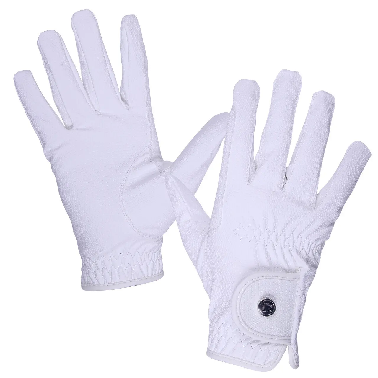 Qhp Blanc Riding Gloves Force