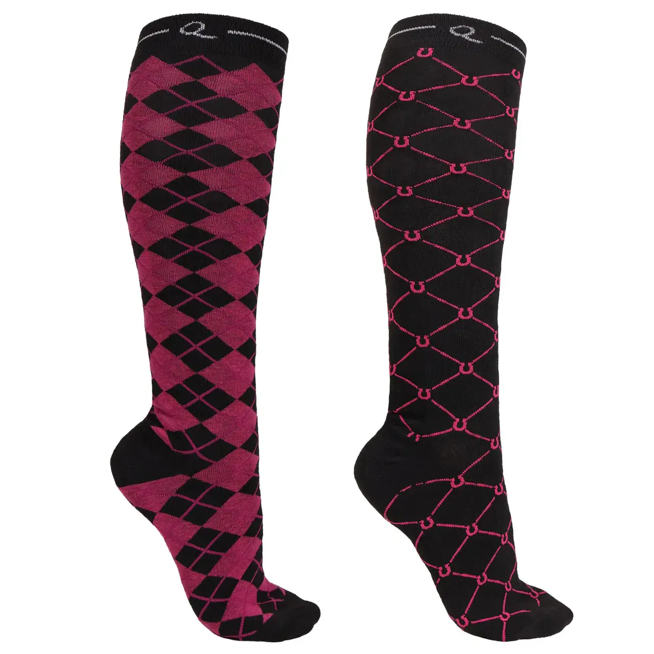 Qhp Rose Riding Socks Woman Classic (X2)