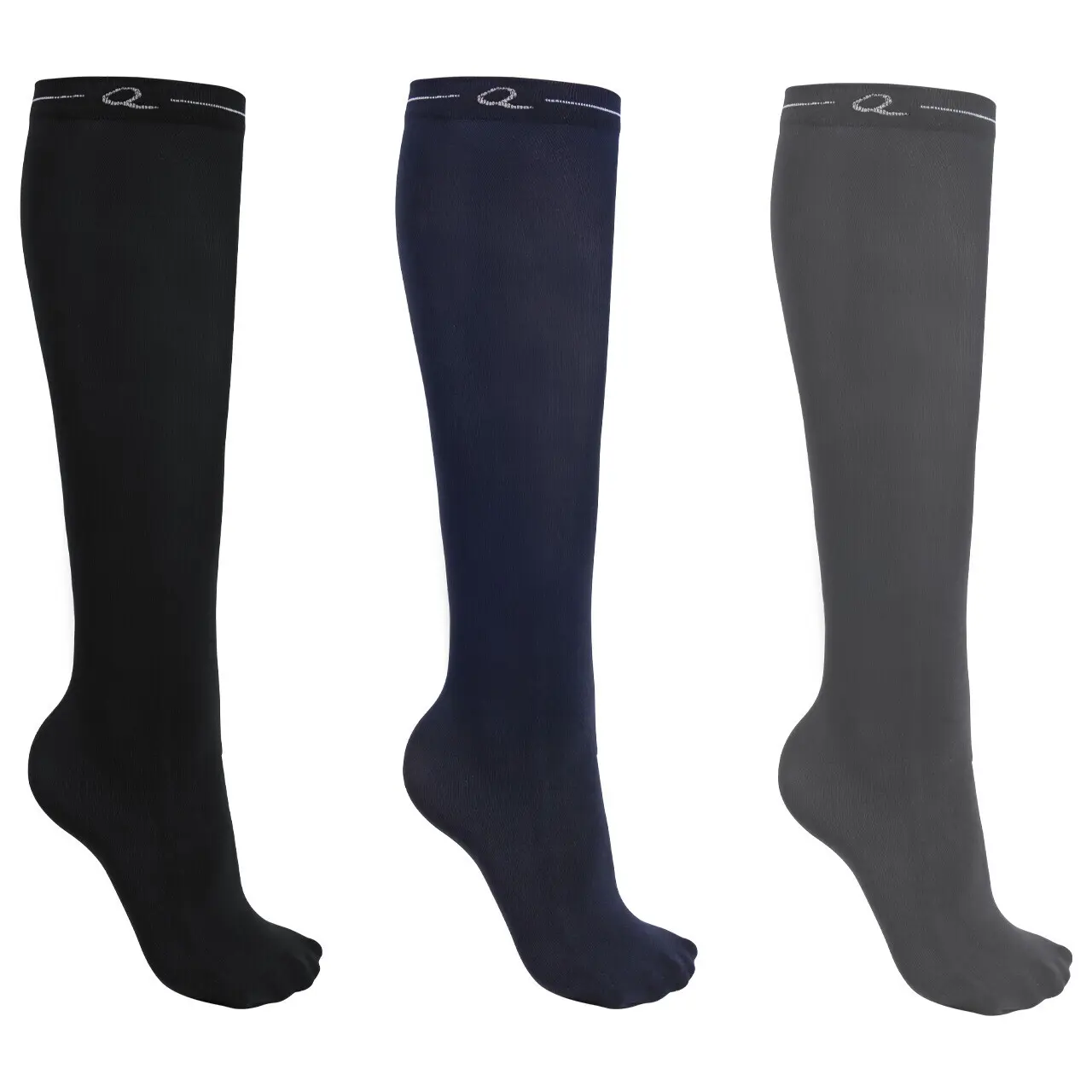 Qhp Noir Riding Socks (X3)