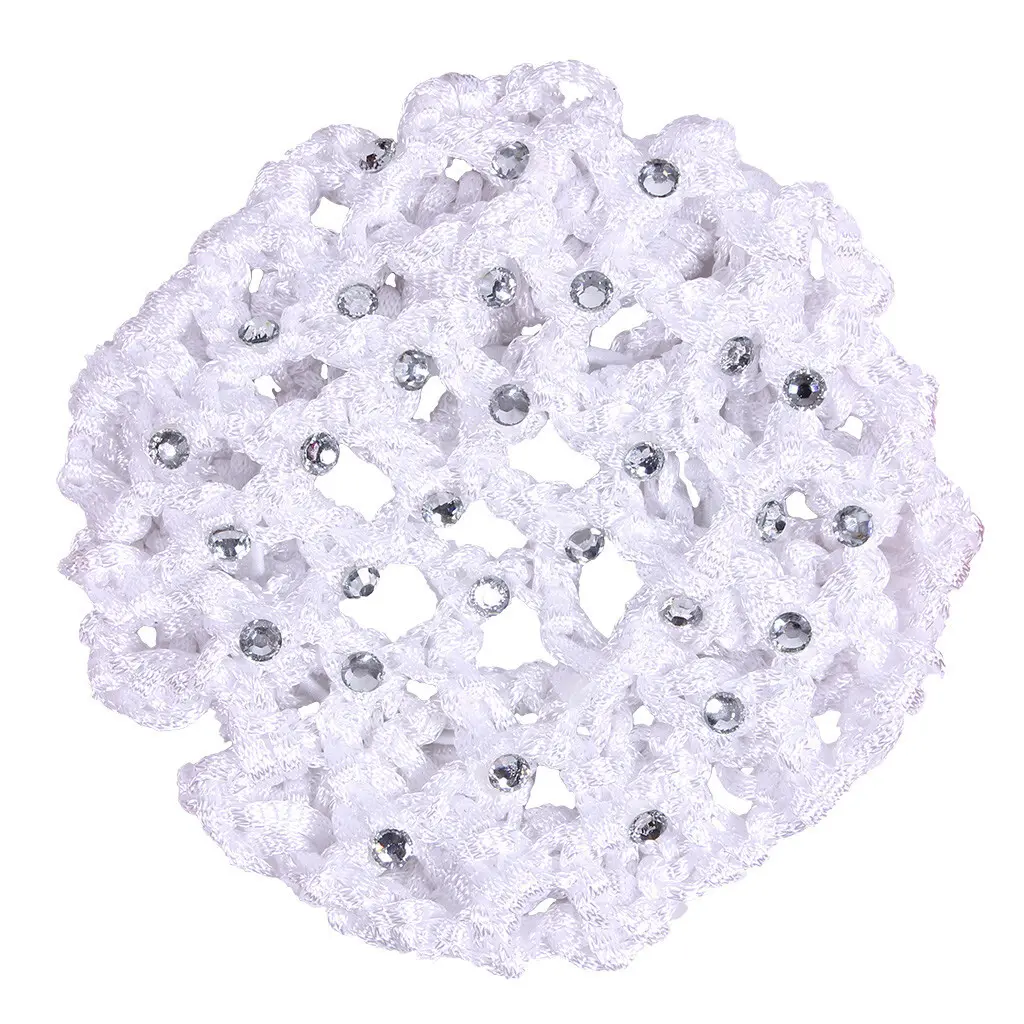 Qhp Women's Blanc Hair Net For Diamond