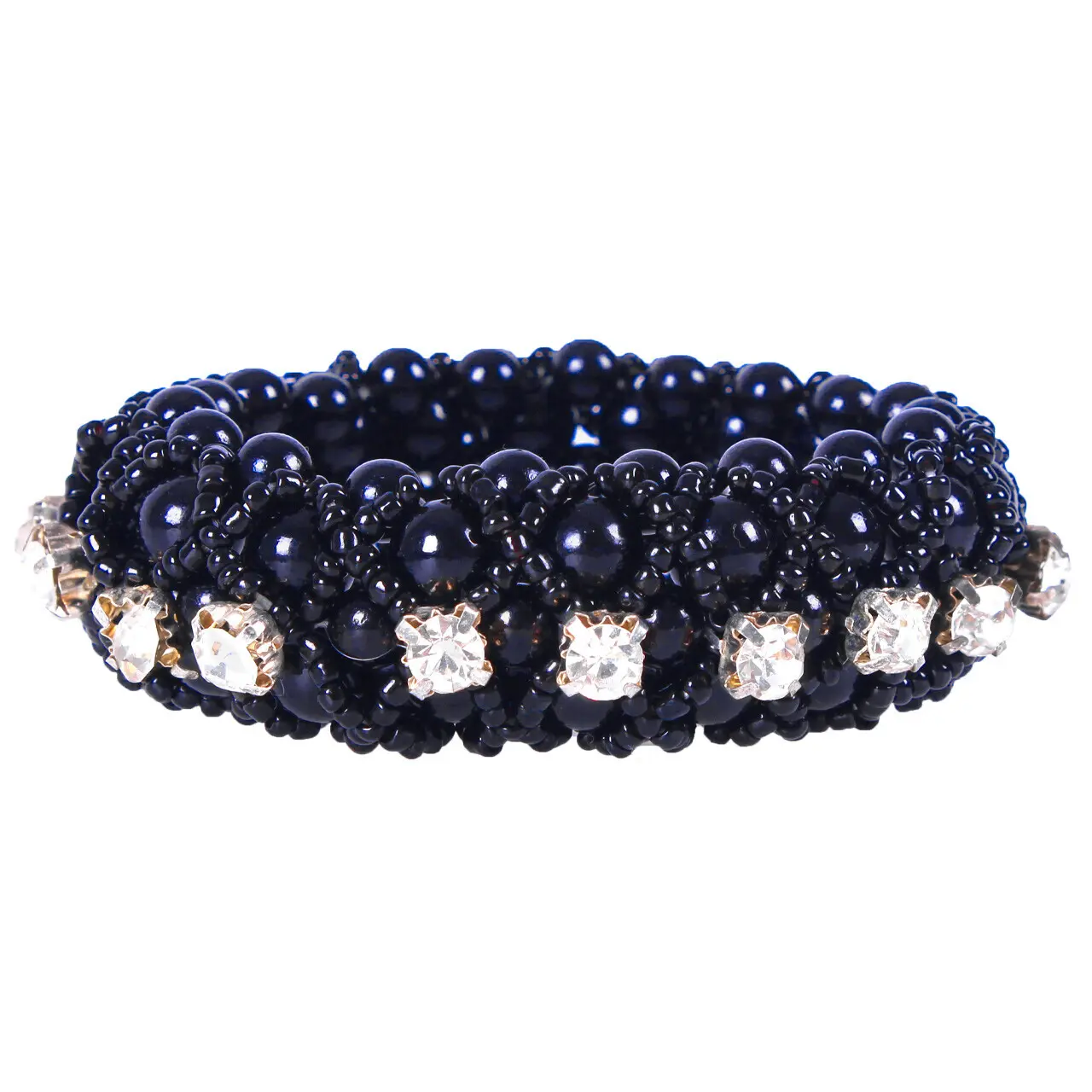 Qhp Women's Bleu Hair Elastics For Diamond
