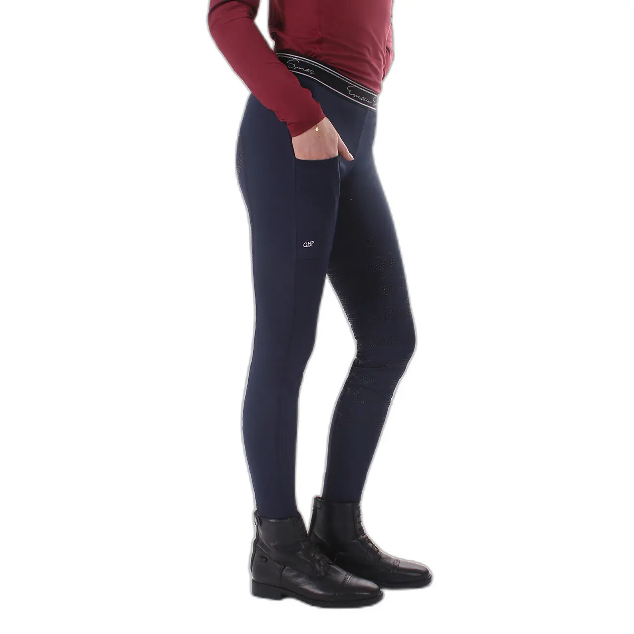 Reitleggings Full Grip Frau Qhp Eden