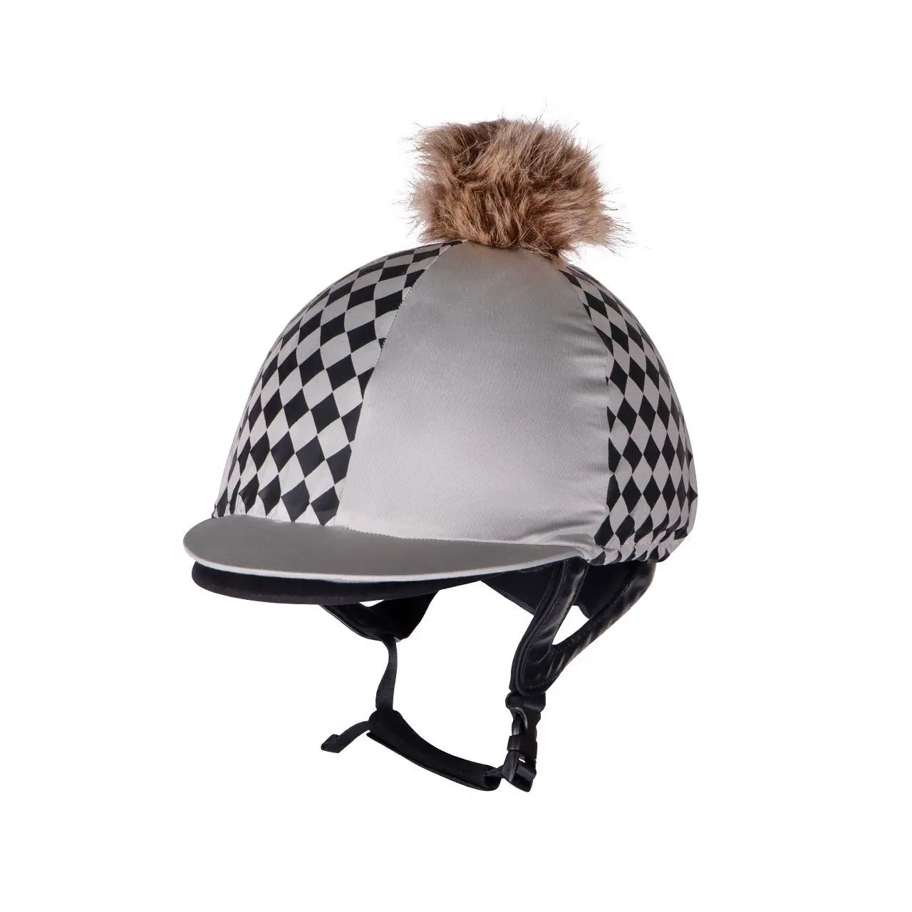 Qhp Gris Toque For Riding Helmet Omaha