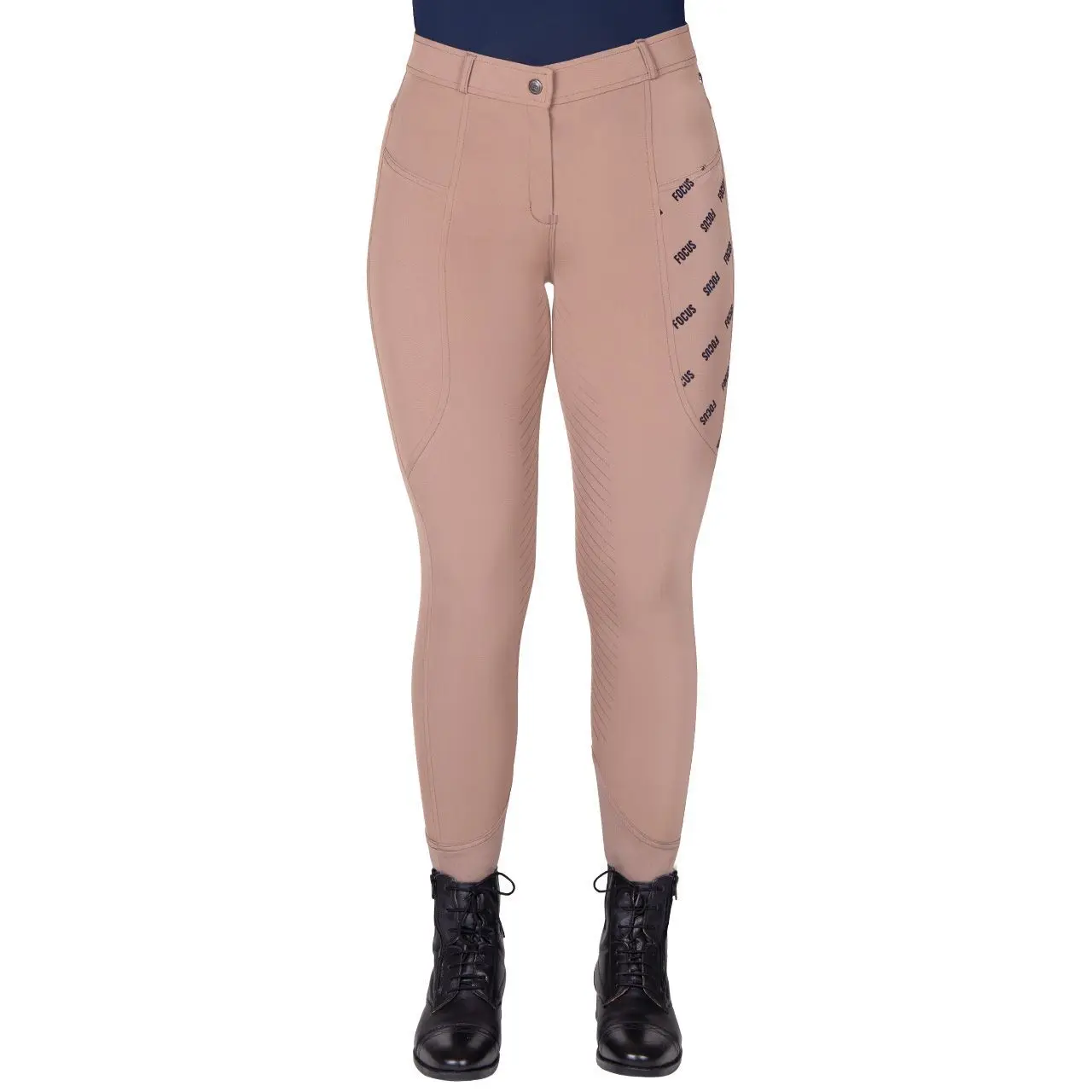 Reithose mid grip Damen QHP Summer Focus