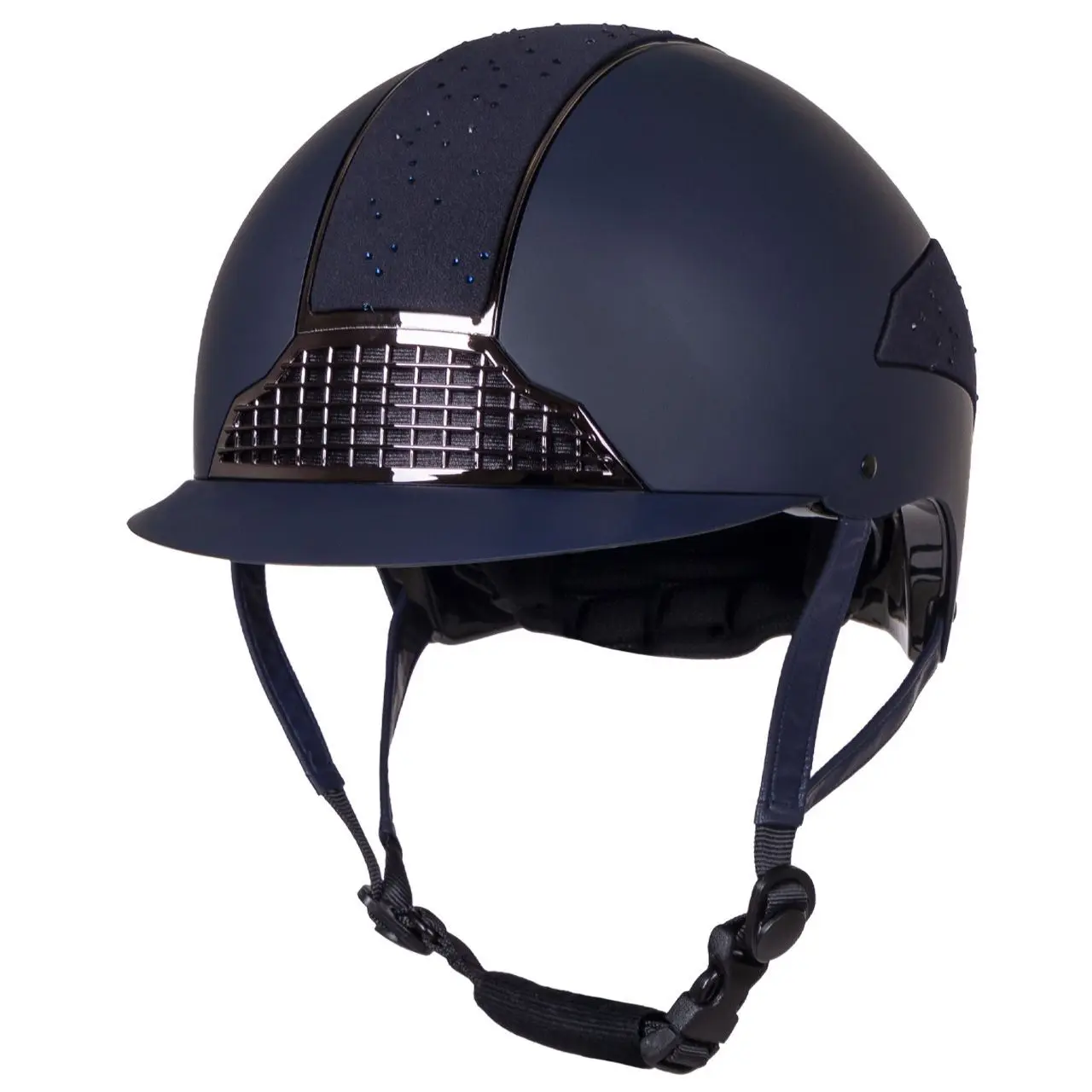 Qhp Bleu Standard Visor Riding Helmet Ohio