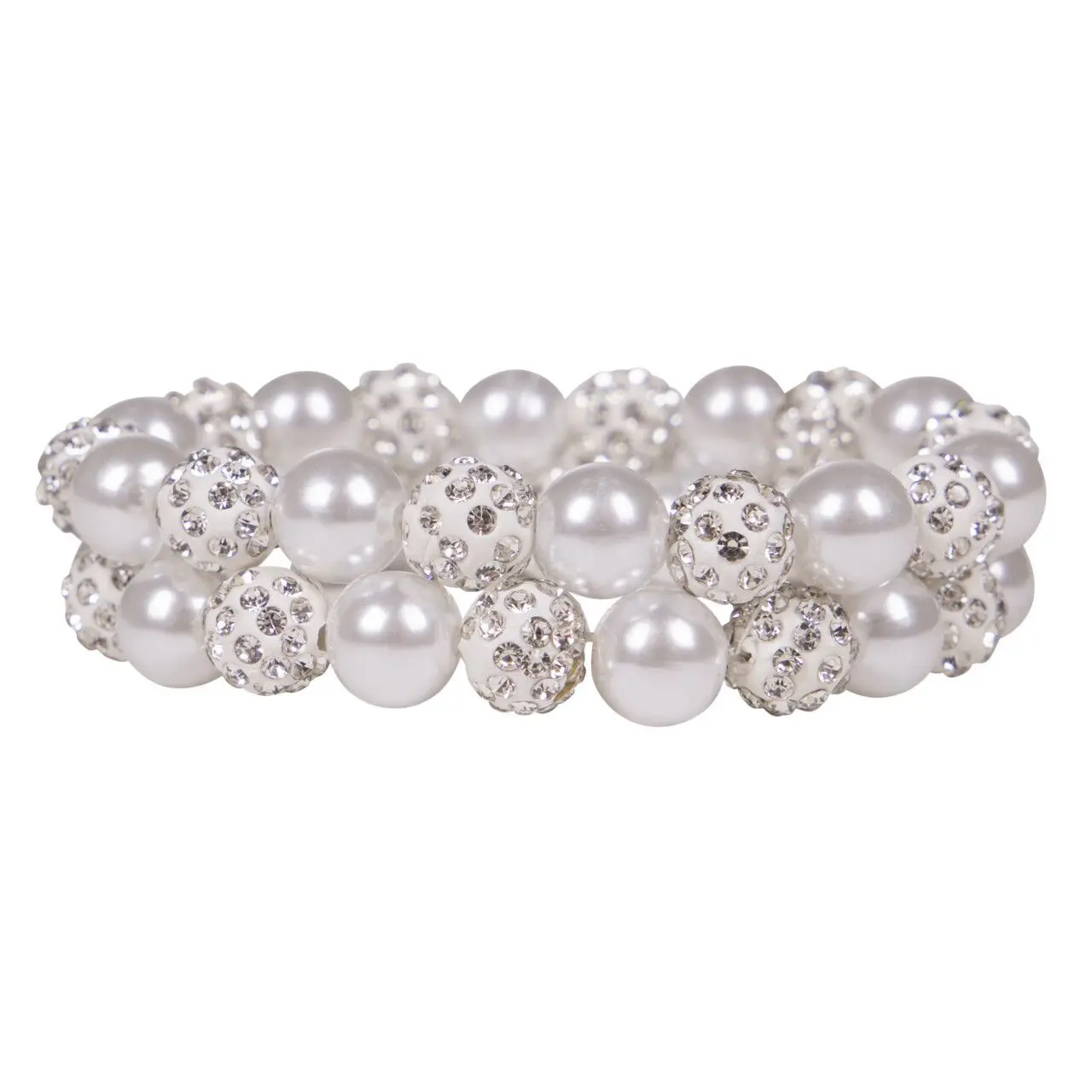 Qhp Women's Blanc Hair Elastics For Twinkle