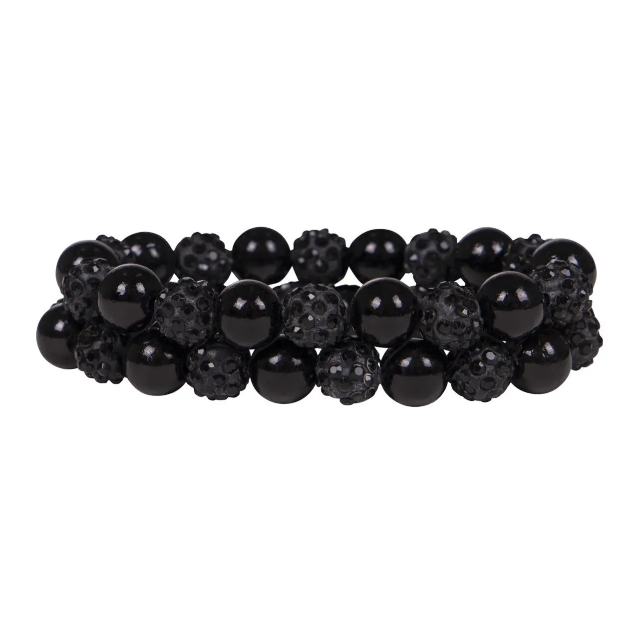 Qhp Women's Noir Hair Elastics For Twinkle