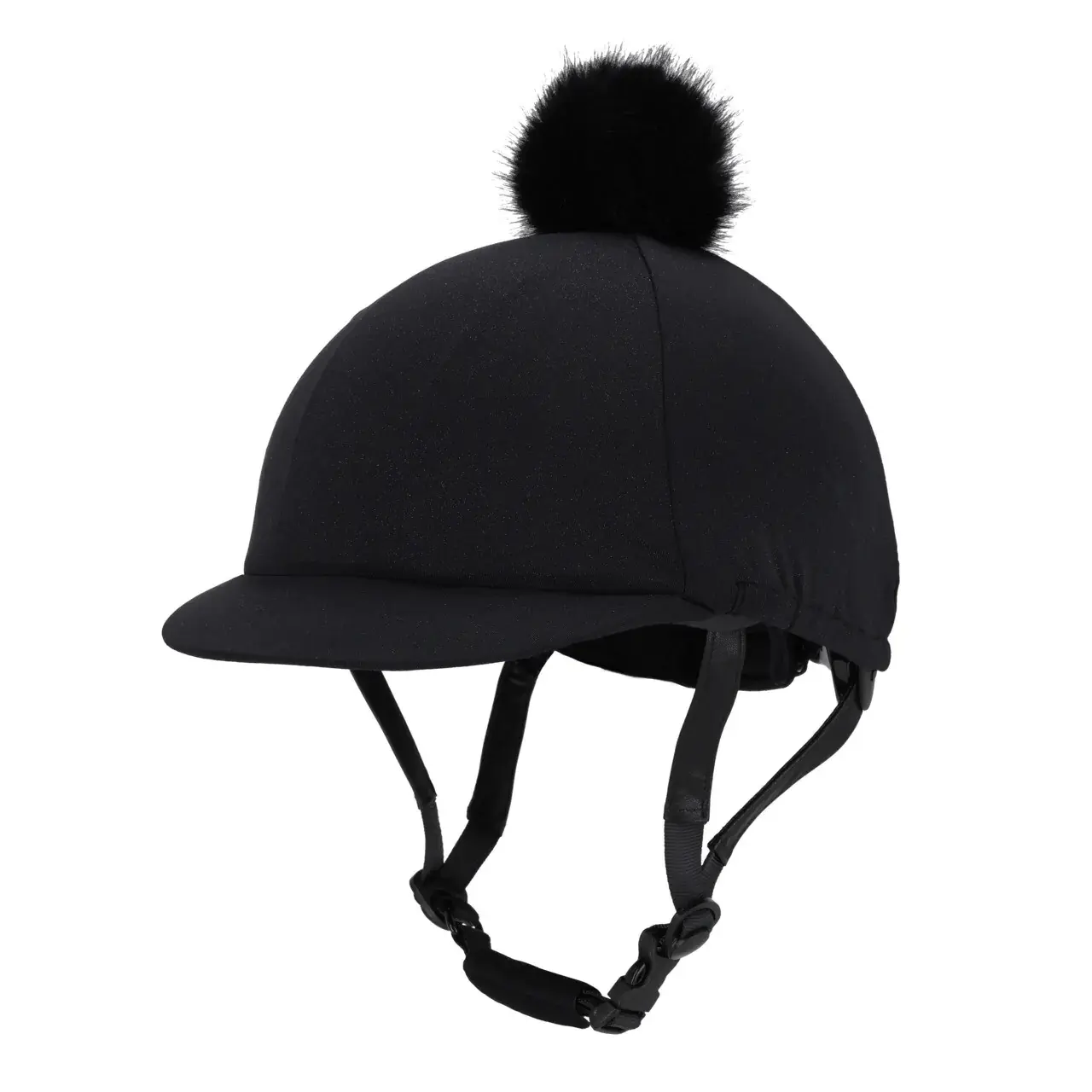 Qhp Noir Toque For Riding Helmet Glitter