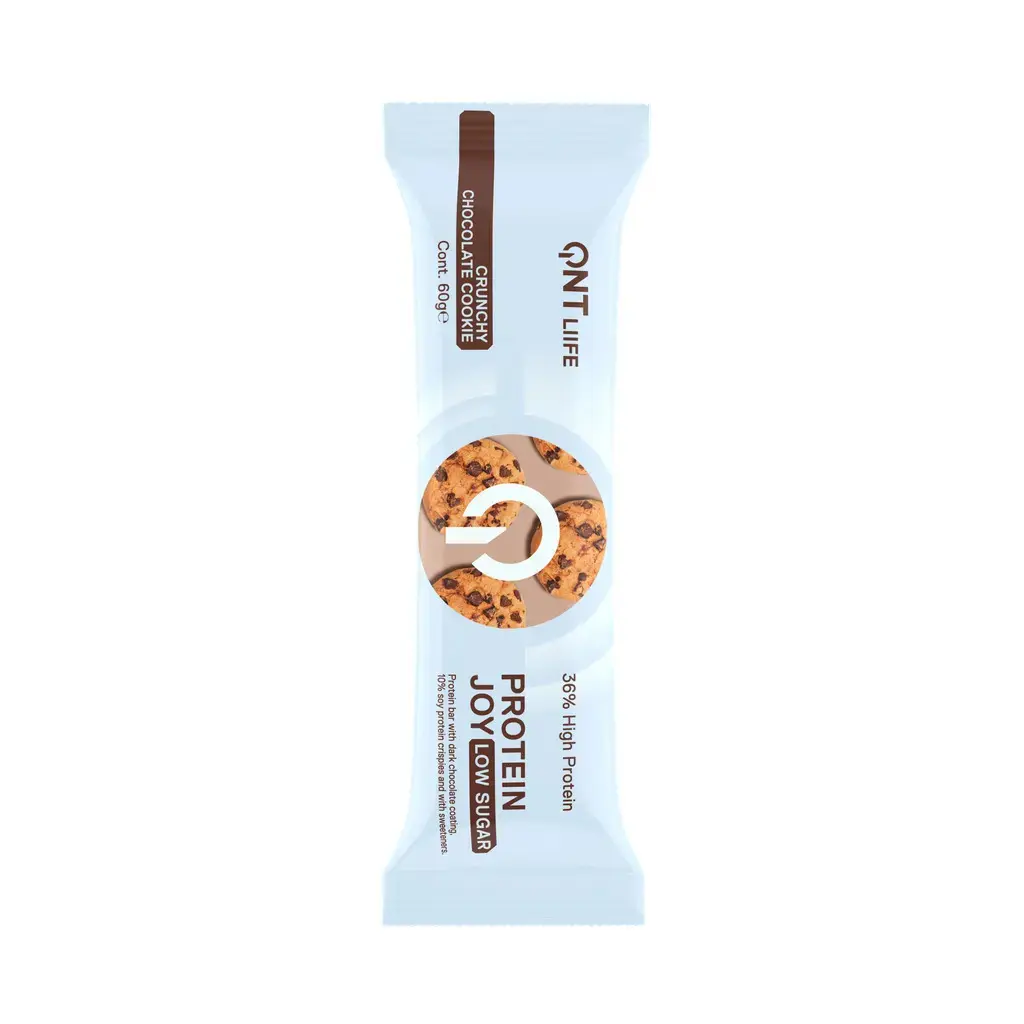 Karamell-Protein-Nahrung QNT Protein Joy 36% Low Sugar Crunchy Chocolate Cookie