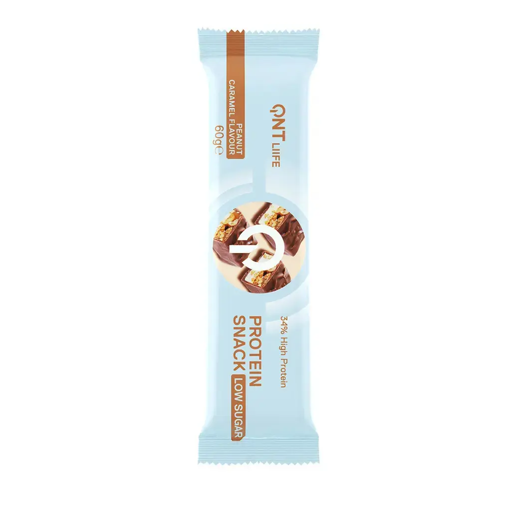 Erdnuss-Karamell Protein-Nahrung QNT Protein Snack Low Sugar