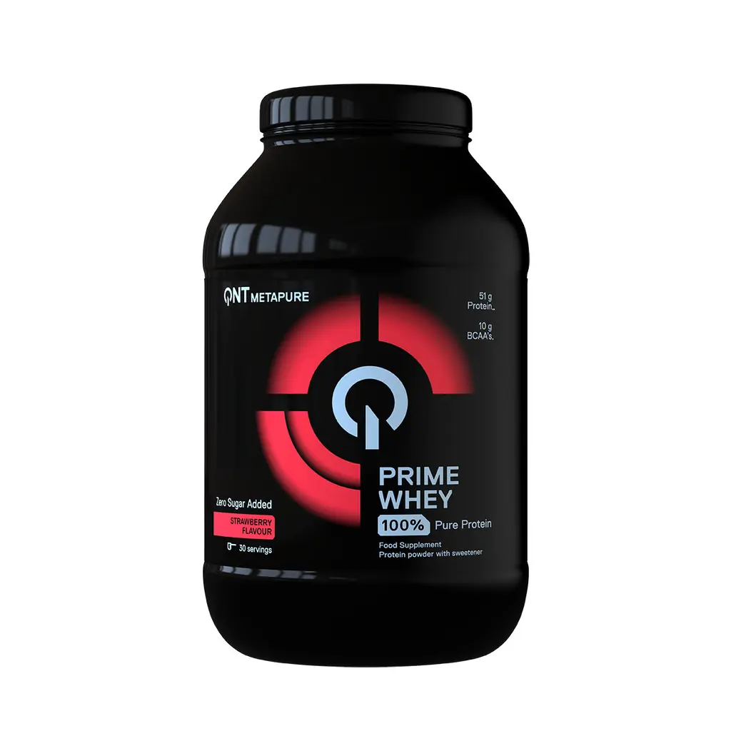 Mix di proteine 100% isolato e concentrato di siero di latte Fragola QNT Prime Whey 908 g