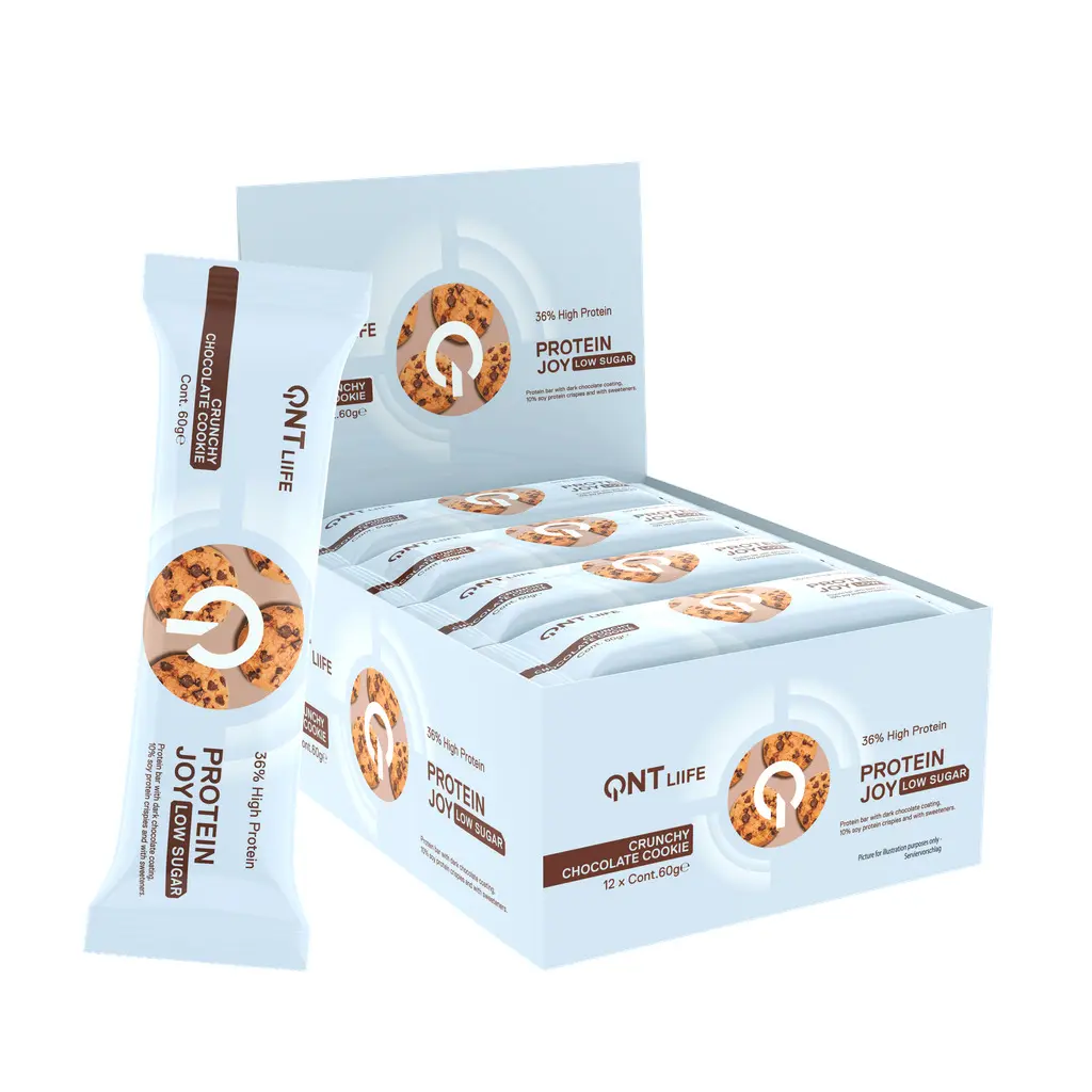 Qnt Blanc Caramel Protein Nutrition Protein Joy 36% Low Sugar Crunchy Chocolate Cookie