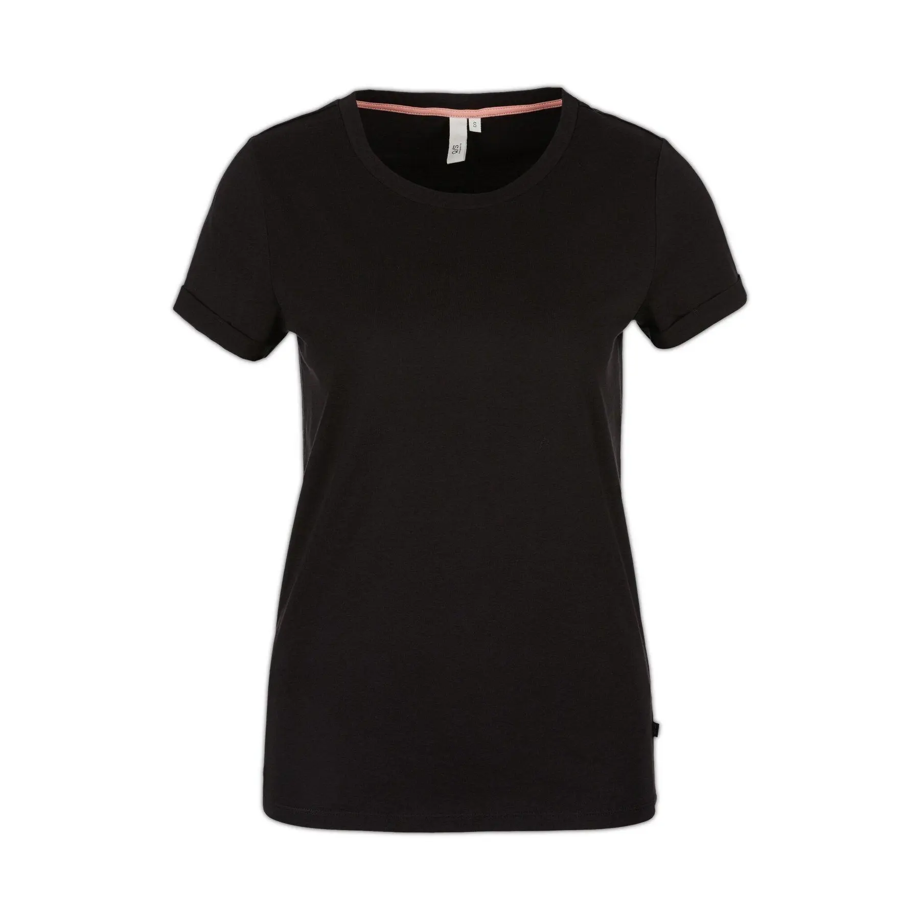 T-Shirt mit Rundhalsausschnitt aus Baumwolle Damen QS