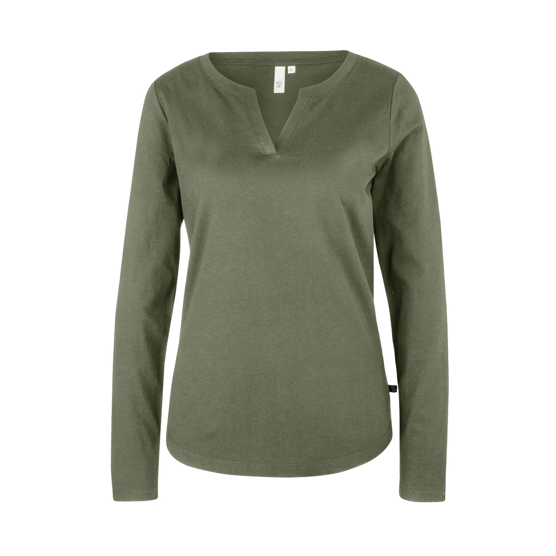 Langärmliges Jersey-T-Shirt mit Stehkragen für Damen QS
