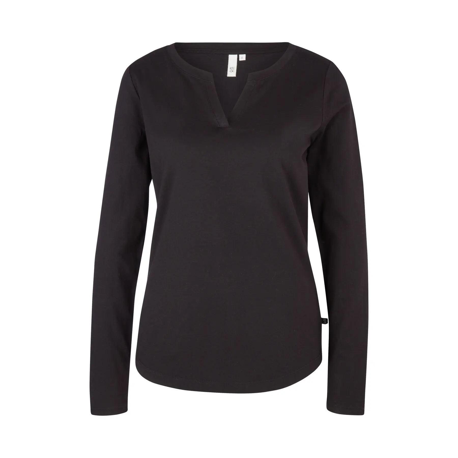 Langärmliges Jersey-T-Shirt Mit Stehkragen Für Damen Qs